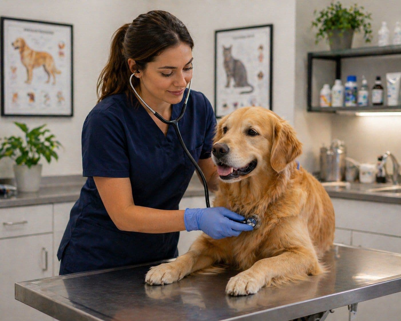 Veterinarians at work